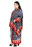 PANGOI RAYA Plus Size/ Free Size 3D Fashion Blouse Viscose Batik with Pareo Set - Traidtional - One Size