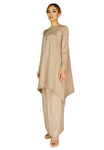 PANGOI 2022 NEW ARRIVAL_EXCLUSIVE Baguette Premium Pleated Set & LONG SKIRT SERIES__KHAKI_FREE SIZE UP TO 3XL - One Size