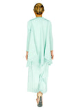PANGOI EXCLUSIVE QUEEN COLLECTION_PREMIUM PLEATED HIGH NECK SET WITH PALAZZO PANTS_MINT