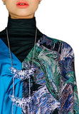 PANGOI 2022 New Launching_Long Kaftan Babyfly Viscose Batik Dress / Kaftan Panjang_Turquoise_Pirus_Free Size - One Size