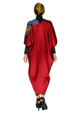 PANGOI 2022 New Launching_Long Kaftan Babyfly Viscose Batik Dress / Kaftan Panjang_Red_Merah - One Size
