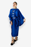 Regular Premium Silk Kaftan Pareo Set - Royal Blue