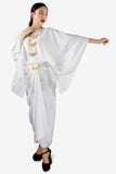 Regular Premium Silk Kaftan Pareo Set - White