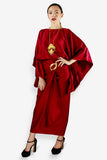 Regular Premium Silk Kaftan Pareo Set - Red