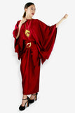 Regular Premium Silk Kaftan Pareo Set - Red
