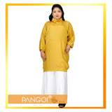 Plus Size High Neck Collar Short Blouse (Yellow) Free Size Fit Up To 3XL