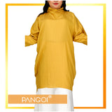 Plus Size High Neck Collar Short Blouse (Yellow) Free Size Fit Up To 3XL