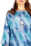 PANGOI SIGNATURE LONG DRESS JUBAL BLUE BIRU FREE SIZE TIL 5XL - One Size