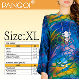 {OUT OF STOCK} PANGOI SIGNATURE MODERN KURUNG BATIK SET - BLUE GREEN - S/ M/ L/ XL/ 2XL
